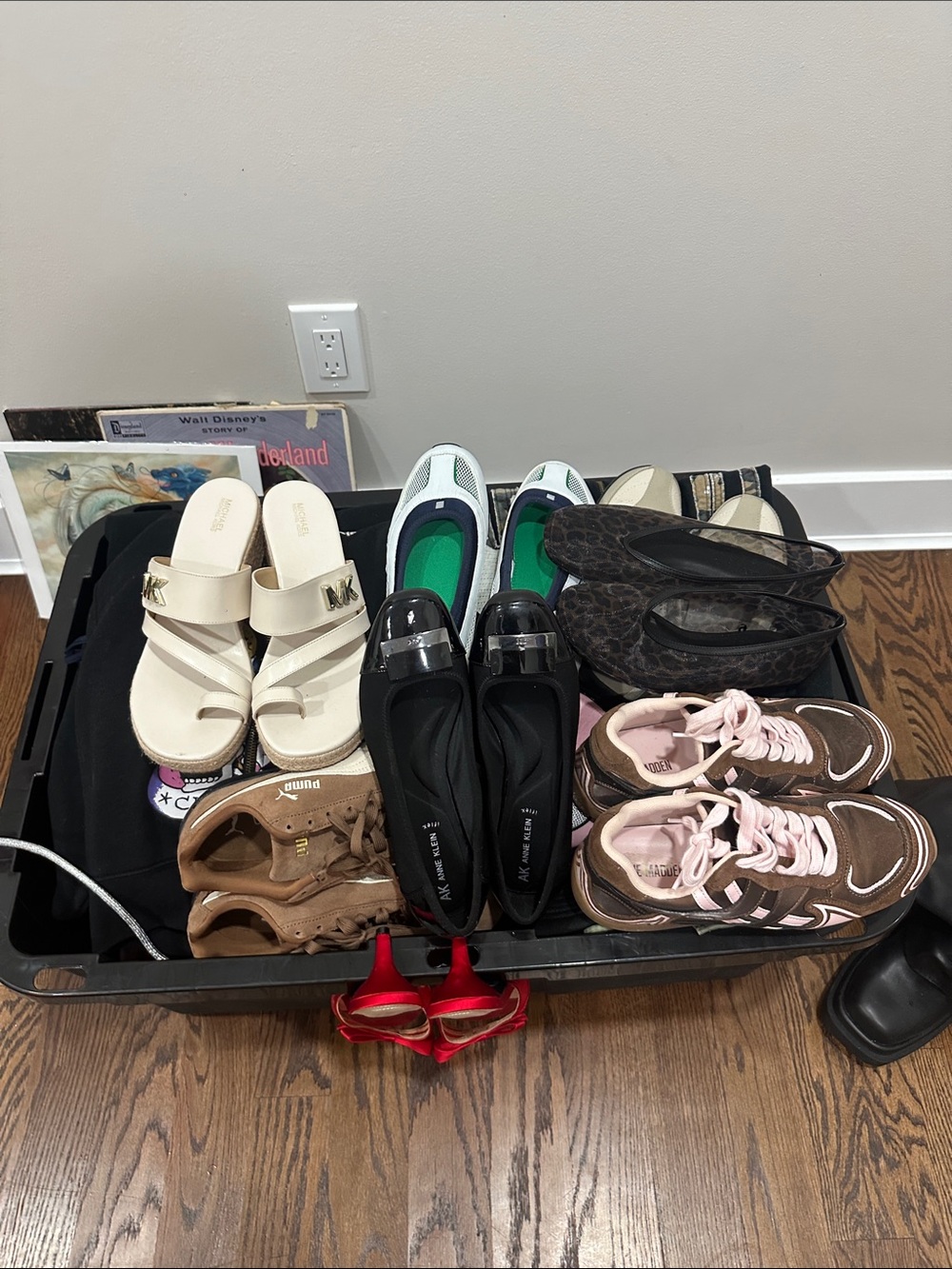 Assorted Women's Shoes Storage Tray - Black